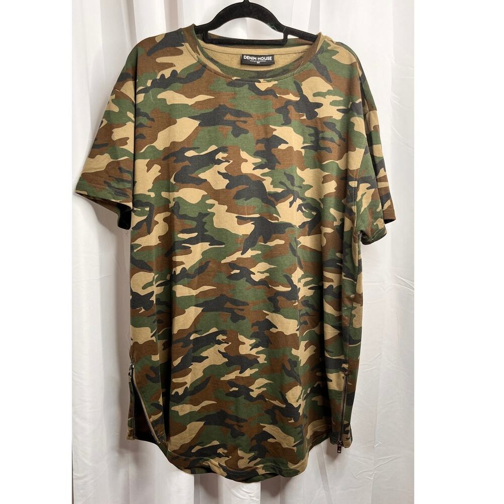 Dress- Denim House Camo Camouflage Tee shirt dress Size 3x